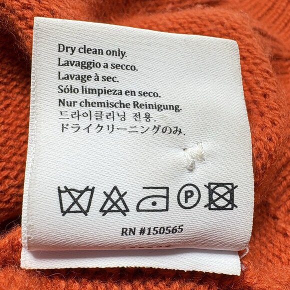 SIES MARJAN Men Cashmere Wool Sweater Button Front Long Sleeve Sz XS Orange 46-9 - Picture 8 of 11
